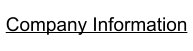 Company Information