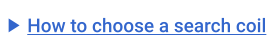 How to choose a search coil 