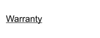 Warranty