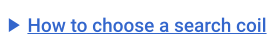 How to choose a search coil 