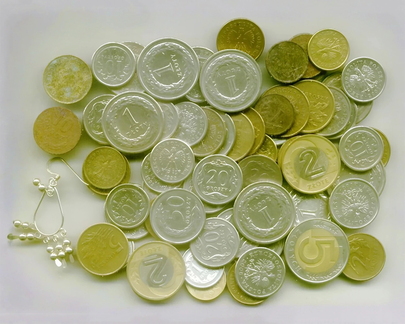 Coins On Beach In Poland