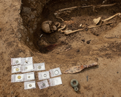 Finds uncovered on archaeology excavation